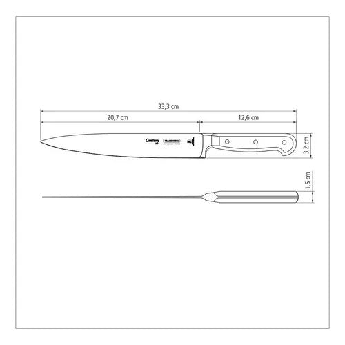 Tramontina Century 33.5cm Utility Knife - Black