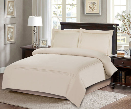 ARMN Naturesoft 4-Piece Queen Duvet Cover Set - Light Beige