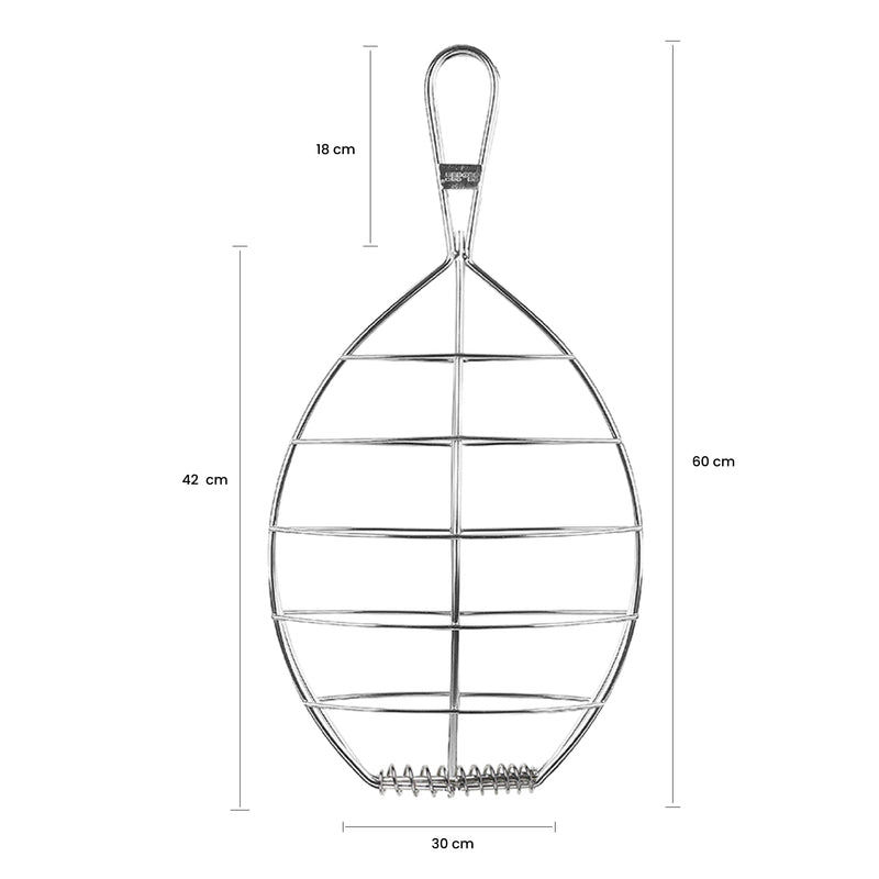 Ibili Steel 42x30cm Wire Fish Grill