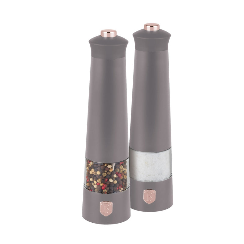 Berlinger Haus 2-Piece Electric Pepper & Salt Mill Set - Taupe Collection