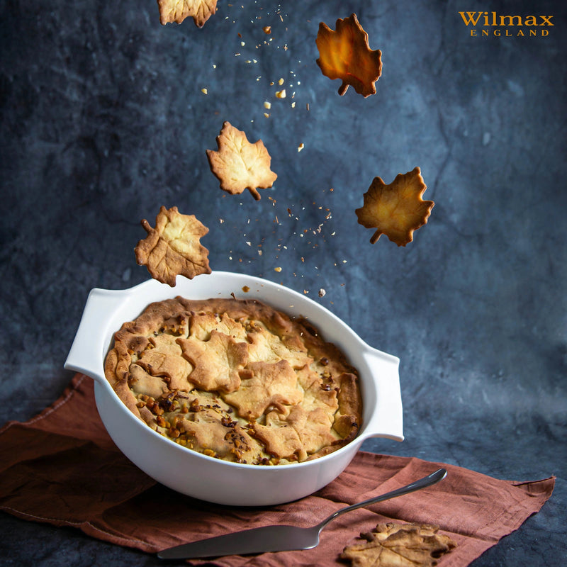 Wilmax 26cm Round Baking Dish with Handles - White