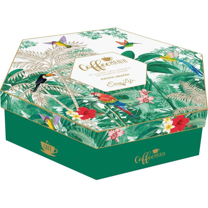 Easy Life Exotic Heaven 110ml 12-Piece Coffee Set in Box - Multicolored