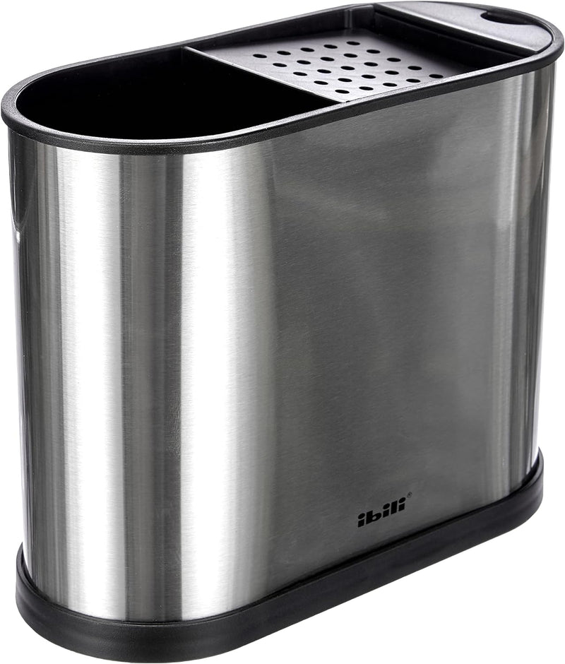 Ibili 22x18cm Rectangular Utensil Holder - Steel