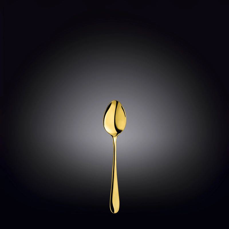 Wilmax Stella 2-Piece 11.5cm Coffee Spoon Set - Gold