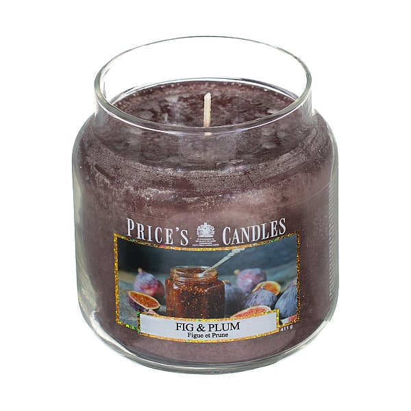 Price's Medium Scented Candle Jar with Lid - Fig & Plum
