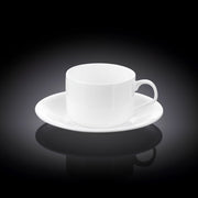 Wilmax 160ml Teacup & Coaster Set - White