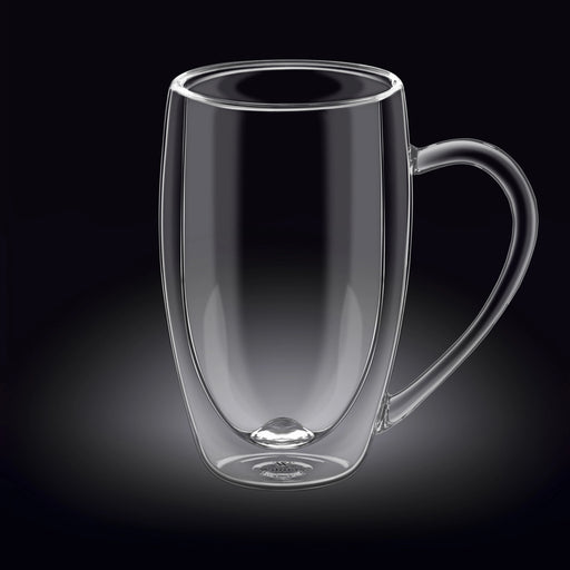 Wilmax 500ml Glass Double-Wall Cup