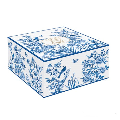 Easy Life Paradise Garden 200ml Cup & Saucer Set in Box - White & Blue