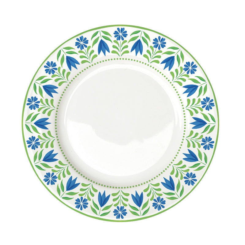 Easy Life Flowers Garden 26.5cm Dinner Plate - Blue & Green