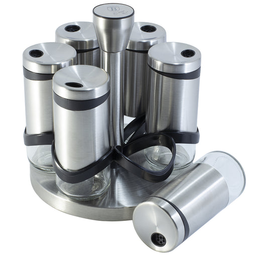 Berlinger Haus 7-Piece Spice Rack Set - Stainless Steel