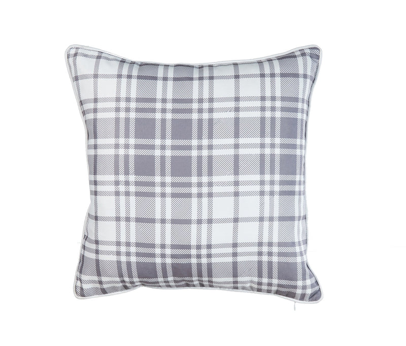 ARMN Azure Patterned Cushion Cover - White & Gray