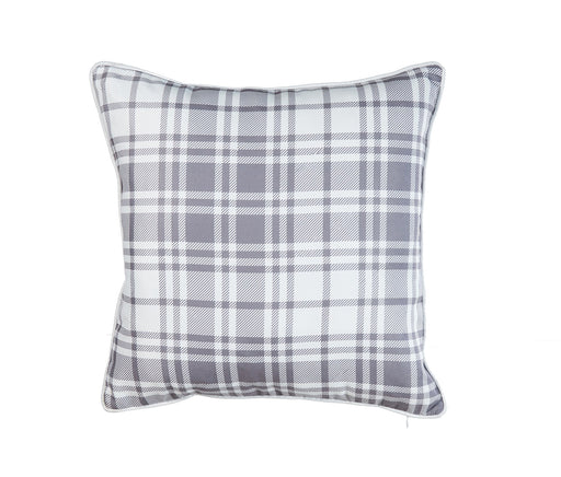 ARMN Azure Patterned Cushion Cover - White & Gray
