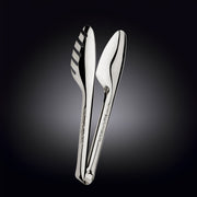 Wilmax 25.5cm Steel Serving Tongs - Silver