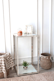 ARMN Milton 2-Shelf 45x45cm Stand - Silver
