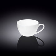 Wilmax 180ml Cappuccino Cup & Coaster Set - White