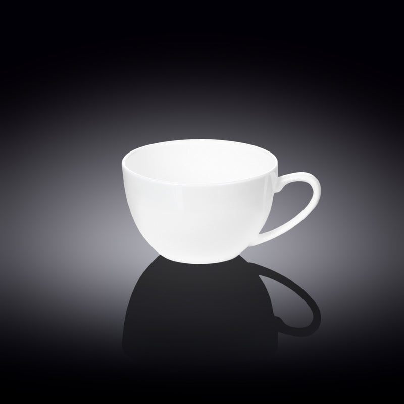 Wilmax 180ml Cappuccino Cup & Coaster Set - White