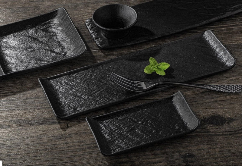 Wilmax SlateStone 46x9cm Rectangle Dish - Black