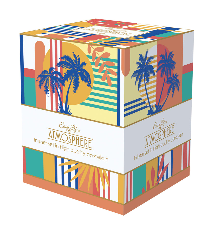 Easy Life Bahia 350ml Mug with Infuser & Lid in Box - Multicolored