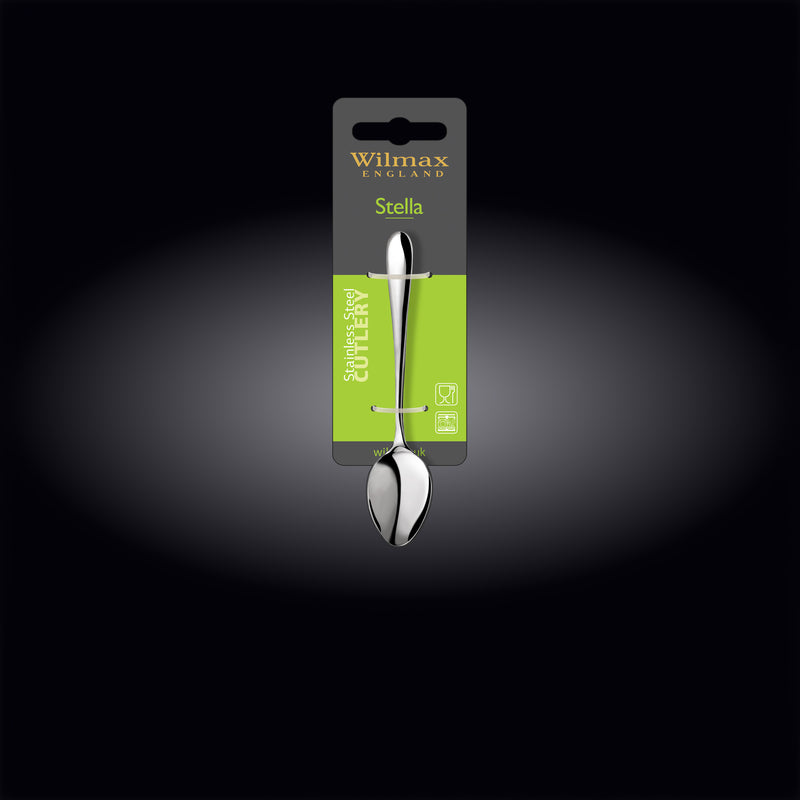 Wilmax Stella 2-Piece 11.5cm Coffee Spoon Set - Silver
