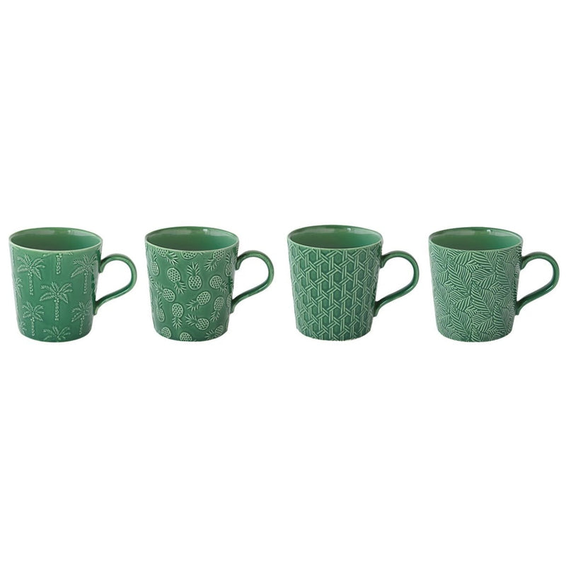 Easy Life Tropicana 4-Piece 380ml Mug Set - Green