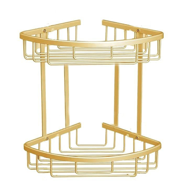 ARMN Space Aluminum 2-Shelf Corner Caddy - Gold