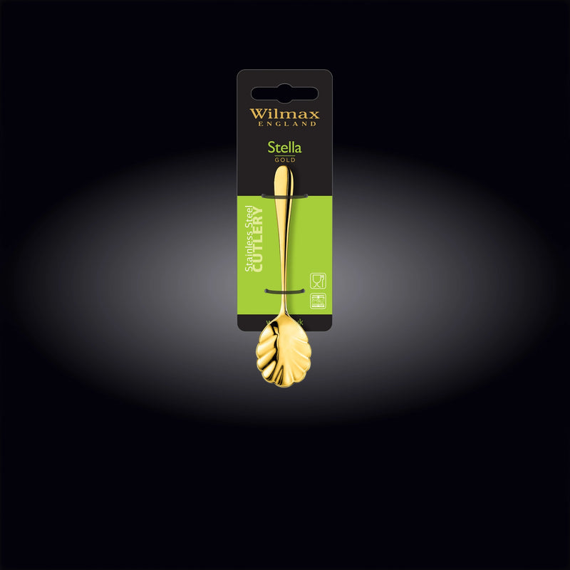 Wilmax Stella 11cm Condiment Spoon - Gold