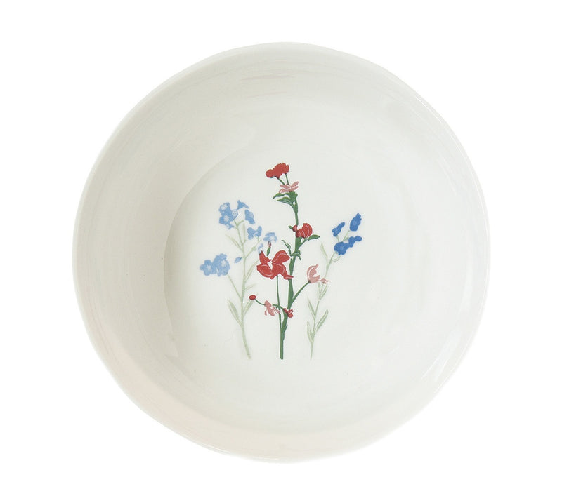 Easy Life Mille Fleurs 18cm Soup Plate - Blue & Red