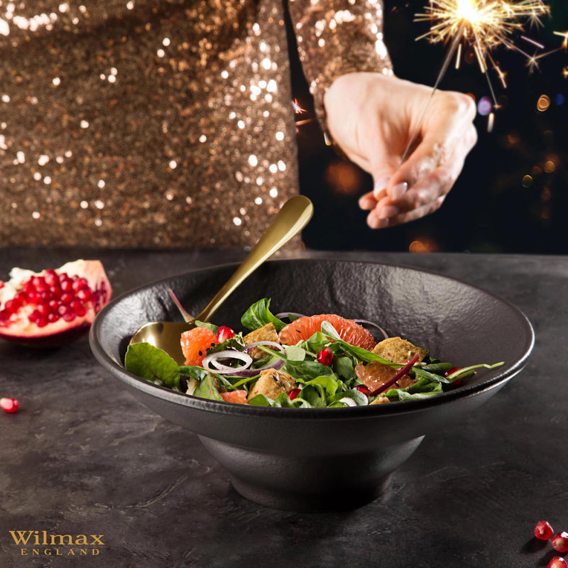 Wilmax SlateStone 22.5cm Deep Plate - Black