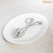 Wilmax 26cm Stainless Steel Serving Tongs - Silver