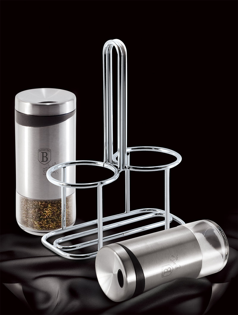 Berlinger Haus 3-Piece Spice Rack Set - Stainless Steel