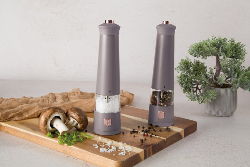 Berlinger Haus 2-Piece Electric Pepper & Salt Mill Set - Taupe Collection