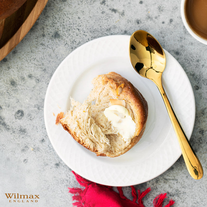 Wilmax Stella 2-Piece 11.5cm Coffee Spoon Set - Gold