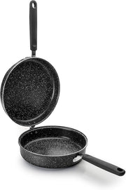 Ibili 20cm Double Omelette Frypan - Black
