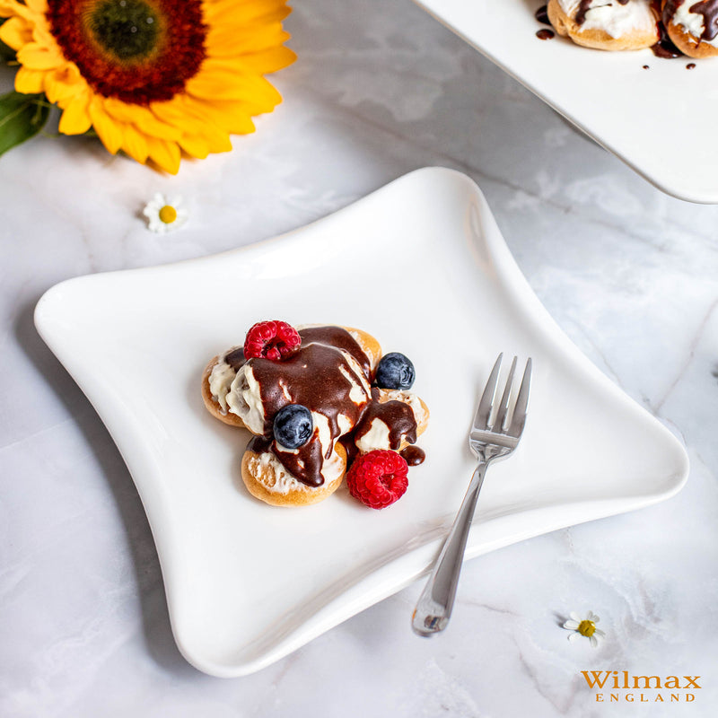 Wilmax Stella 2-Piece 14cm Pastry Fork Set - Silver