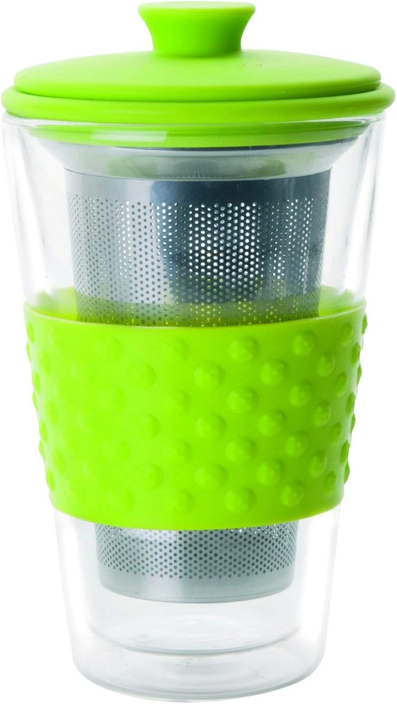 Ibili Vaso 250ml Tea Glass with Filter - Green