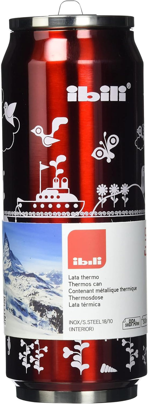Ibili Steel 500ml Thermos Can - Red