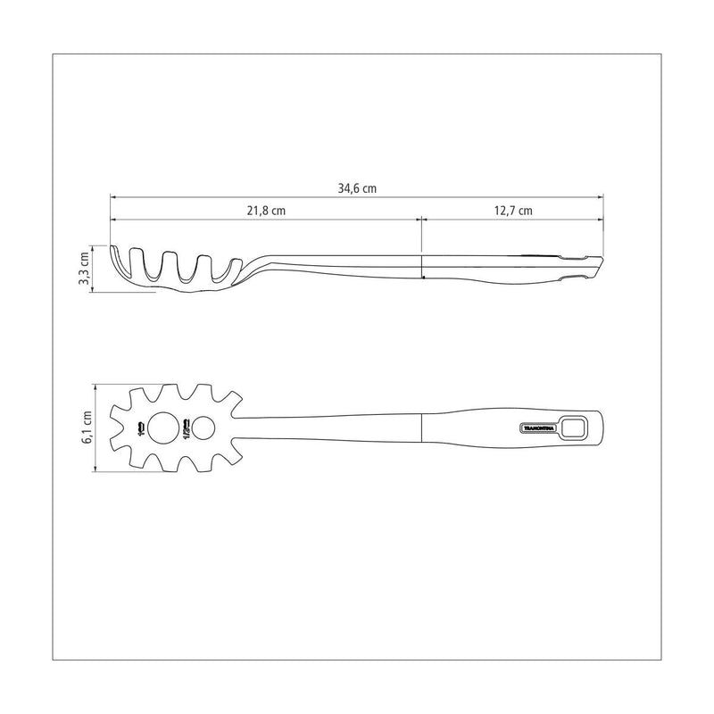 Tramontina Verano 34.5cm Pasta Server - Gray