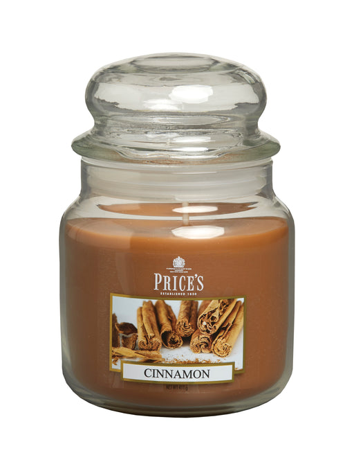 Price's Medium Scented Candle Jar with Lid - Cinnamon