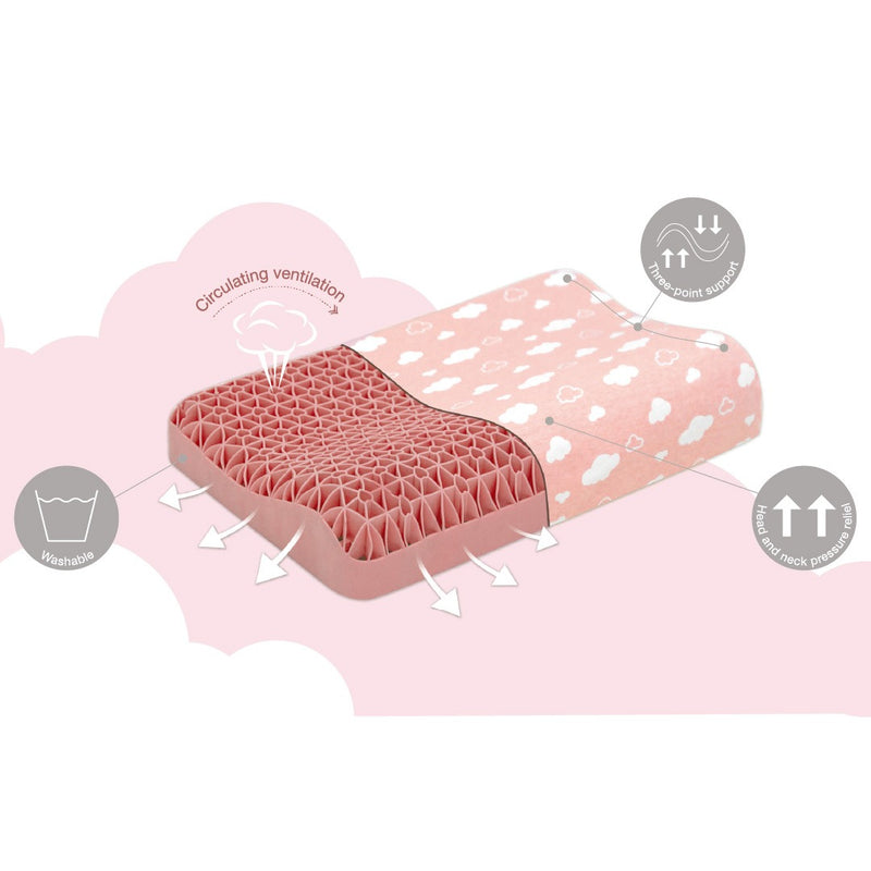 ARMN Pedic Washable Silicone Kids Pillow - Pink
