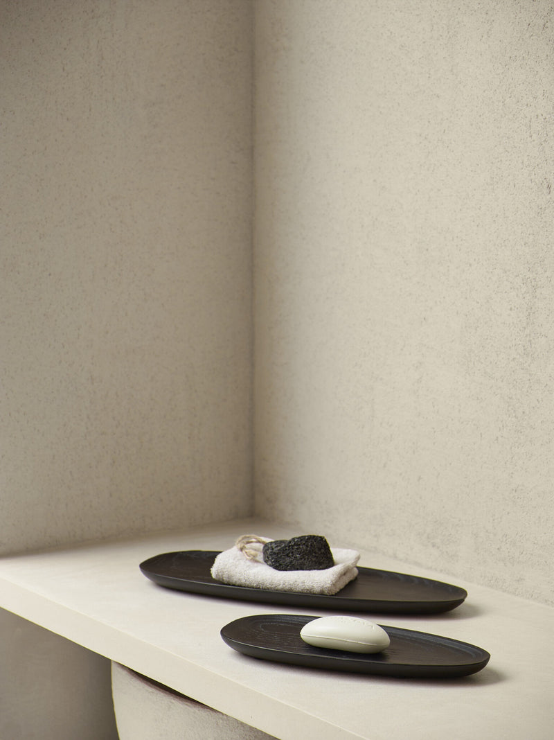 Aquanova Cole 2x30x13cm Oval Tray - Black