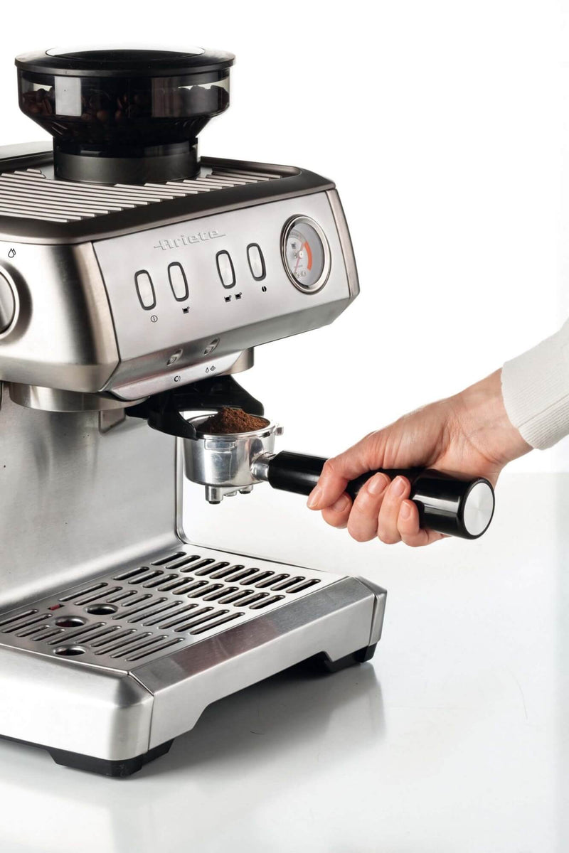 Ariete 1313 Espresso Coffee Machine with Grinder - Silver