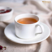 Wilmax 160ml Teacup & Coaster Set - White