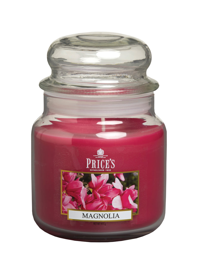 Price's Medium Scented Candle Jar with Lid - Magnolia