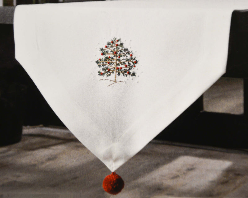 ARMN Azure Embroidered Runner - White & Red