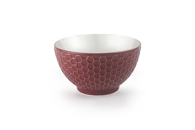 Ibili Hexagon 13.4cm Bowl - Red & White