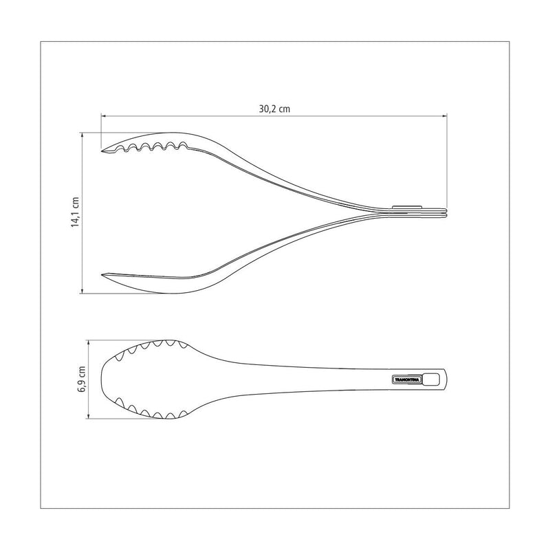 Tramontina Verano 30cm Salad Servers - Gray