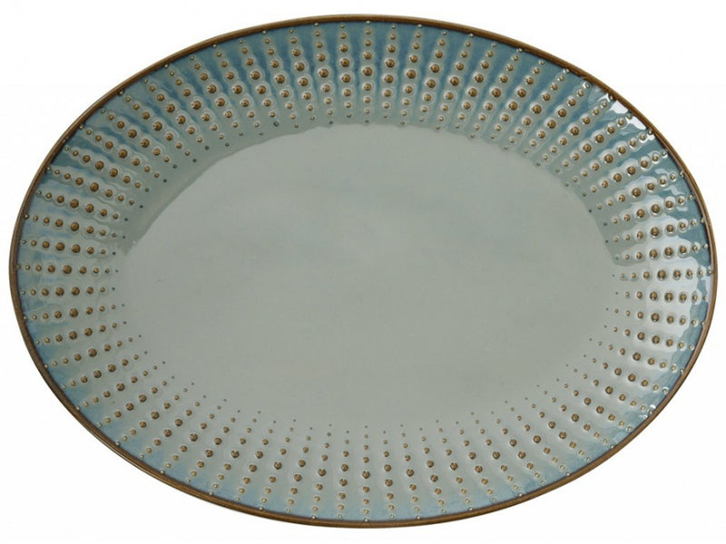 Easy Life Drops 32x23cm Oval Tray - Celadon