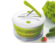 Ibili 16cm Salad Spinner with Pedal - Green & White