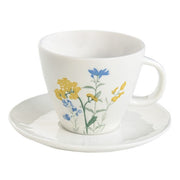Easy Life Mille Fleurs 250ml Cup & Saucer Set in Box - Yellow & Blue