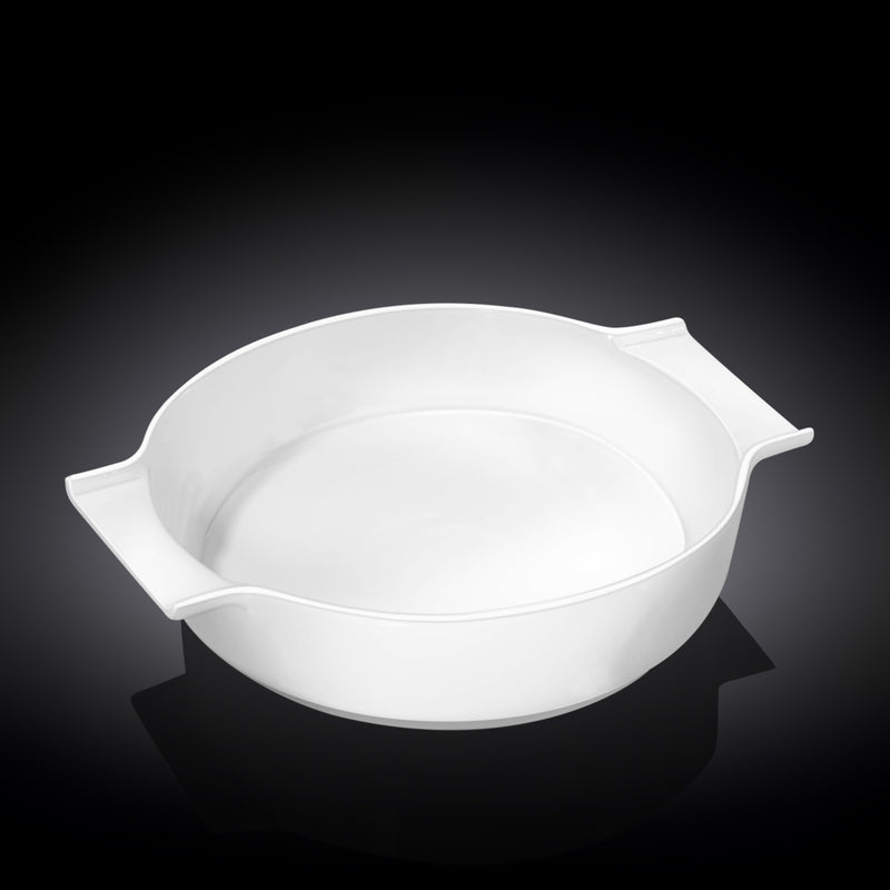 Wilmax 21.5cm Round Baking Dish with Handles - White